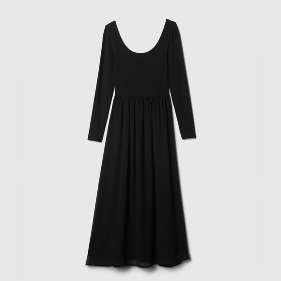 NWT! GAP Black Mixed Media Maxi Dress - Size Medium 🧡 - Picture 7 of 8